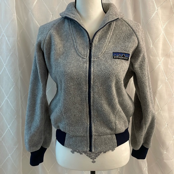 Patagonia vintage 70’s fleece Full Zip Jacket women’s size small - Picture 1 of 9